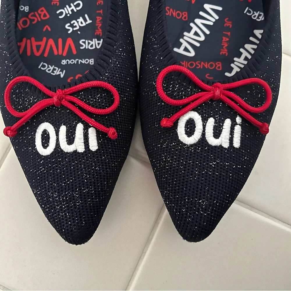 Vivaia Aria 5 French Special Edition Oui Flats, Size 39 US Size 8, RARE Olympics - Picture 2 of 8